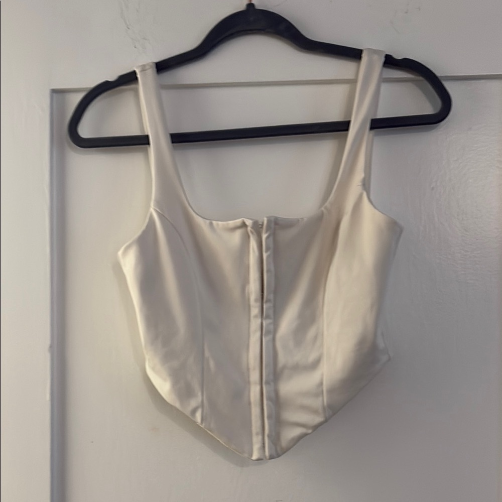 Elegant Cream Sleeveless Top